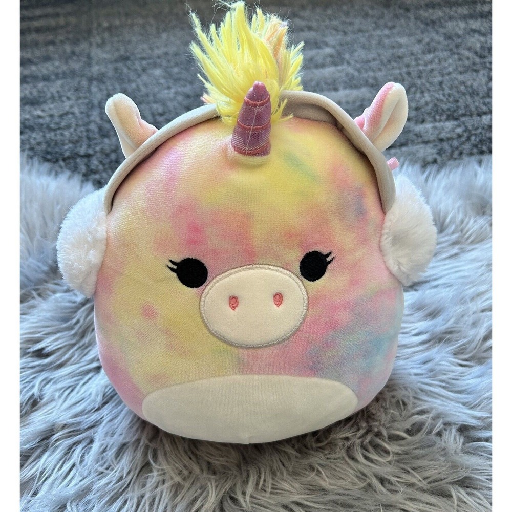 Squishmallow 8" Stuffed Plush Esmeralda The Unicorn‎ with Earmuffs